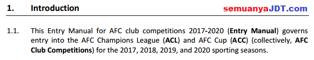 Piala AFC 2018 apa itu acc