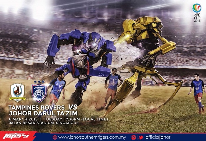 Piala AFC 2018: Tampines Rovers Vs JDT Live Streaming (06/03/2018)