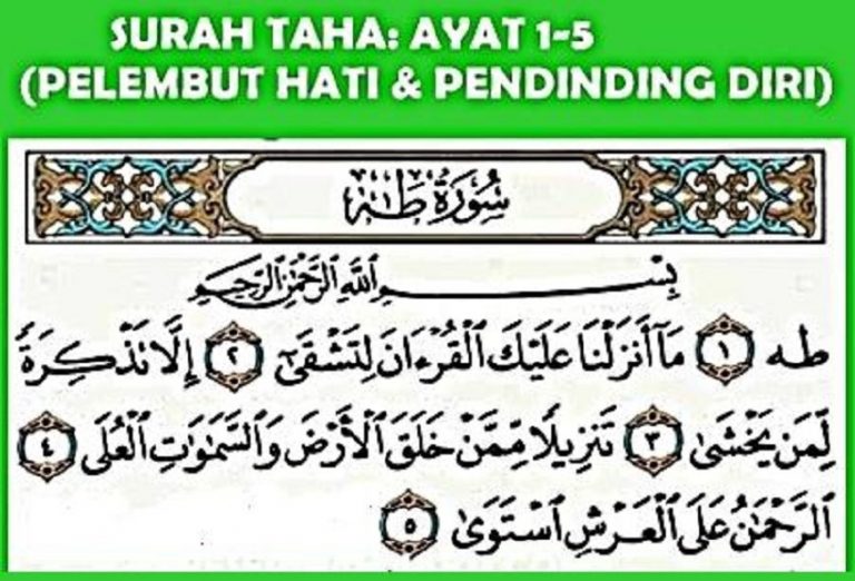 Surah Taha Ayat 1-5. Amalan terbaik melembutkan hati yg keras