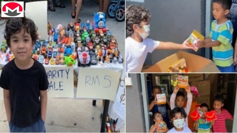 Budak Lelaki 6 Tahun Derma 35 Set Happy Meal Hasil Jualan Amal Koleksi Mainan Peribadi